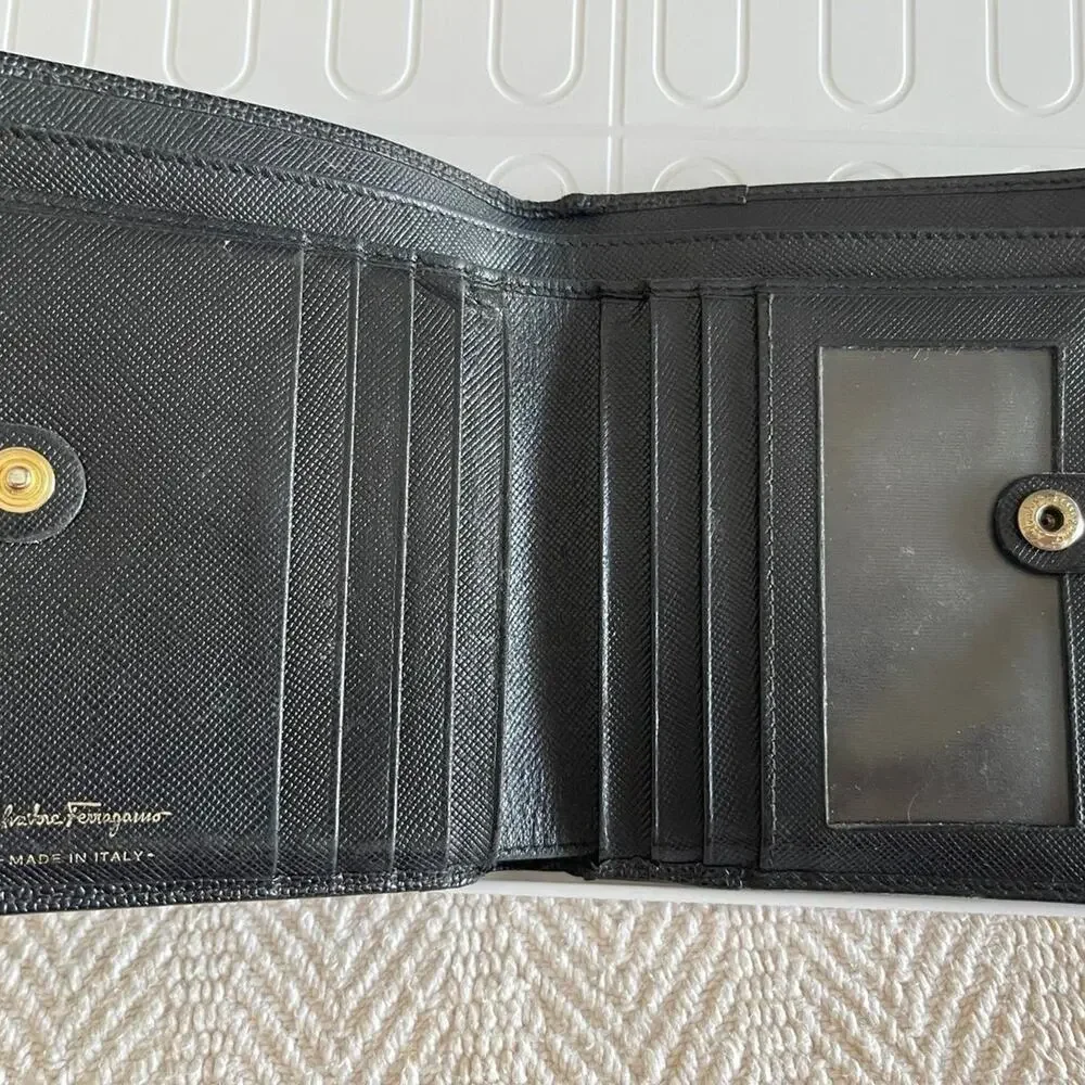 Salvatore Ferragamo black bifold wallet